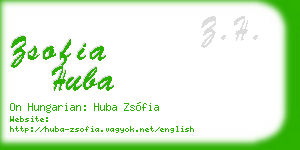 zsofia huba business card